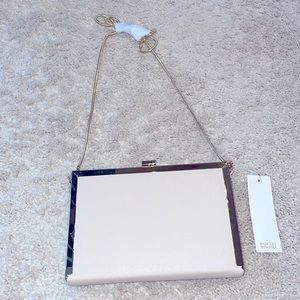 Badgley Mischka nude leather mini bag